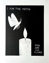 I am the Moth You are the Flame by David Shrigley contemporary artwork print