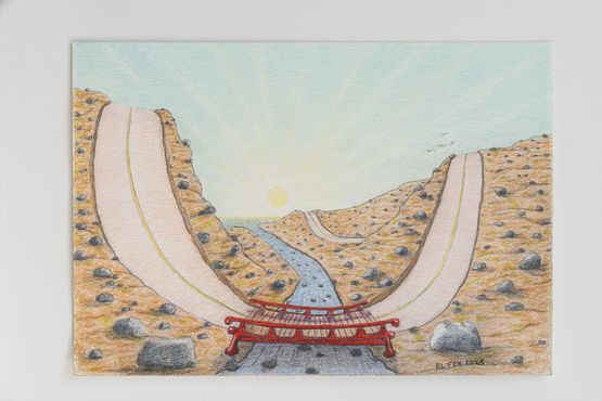 Lucky Red by Robin Lowe contemporary artwork Works on Paper