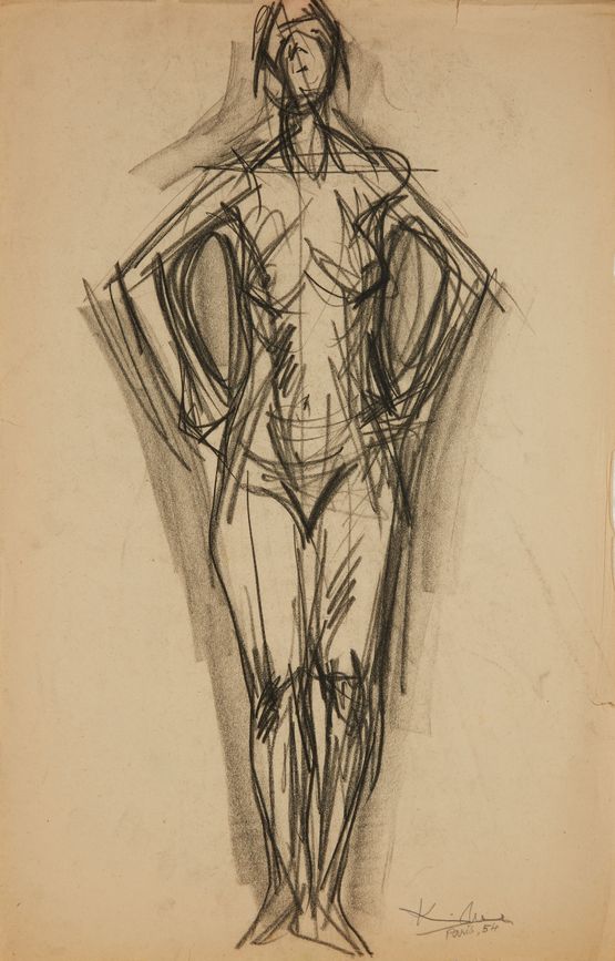 Untitled Drawing 93 by Krishna Reddy contemporary artwork Painting