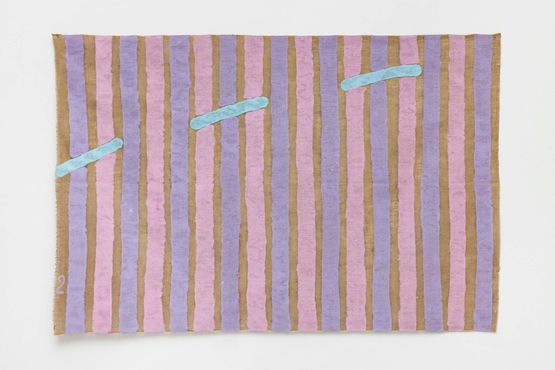 Tre colori by Giorgio Griffa contemporary artwork Painting