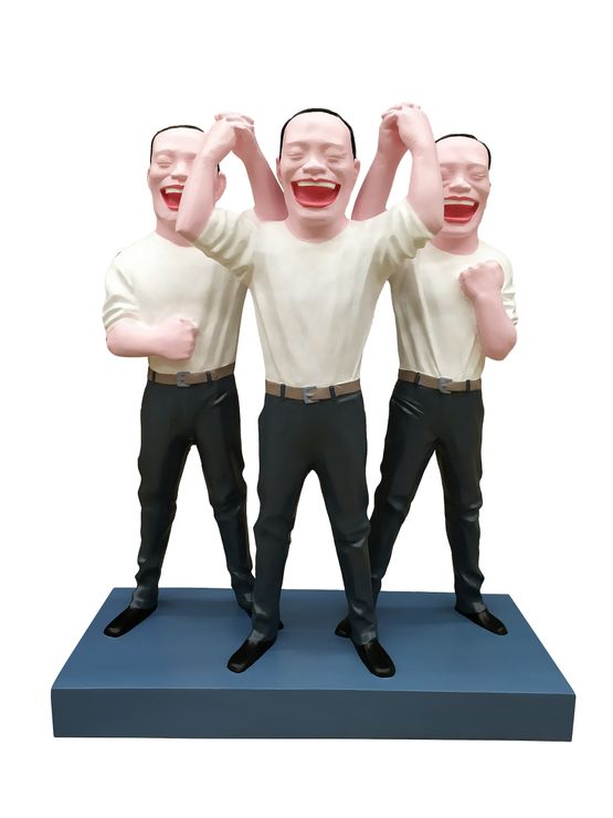Romanticism  Realism Study-1 by Yue Minjun contemporary artwork Sculpture