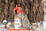 La mariee au milieu de ses objets de dot by Ishola Akpo contemporary artwork photography print