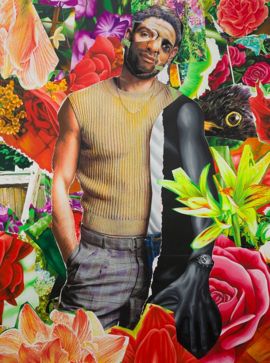 Faces of Many Hands of Giannis by Larry Amponsah contemporary artwork Painting
