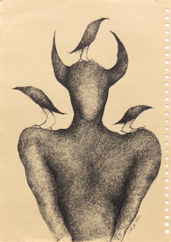 Ghools by Roshanak Aminelahi contemporary artwork Drawing