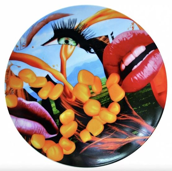 Lips coupe plate by Jeff Koons contemporary artwork Sculpture