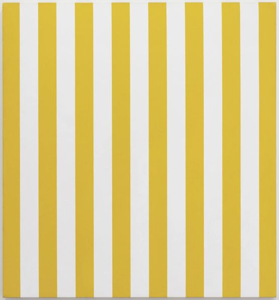 Untitled Yellow Stripes by Julian Dashper contemporary artwork Painting