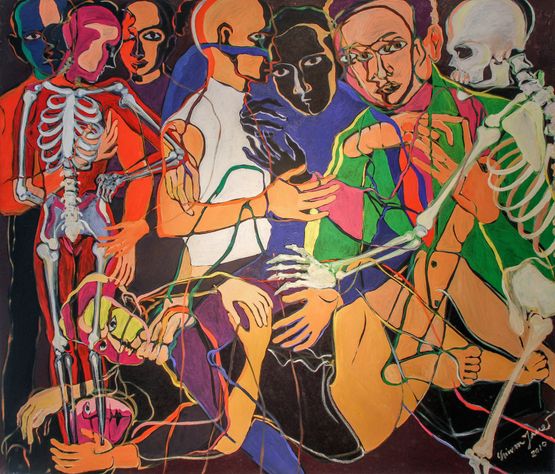 Samsara B by Sriwan Janehuttakarnkit contemporary artwork Painting