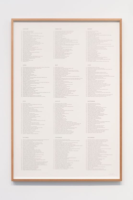 Nature Calendar by Marcus Coates contemporary artwork Print