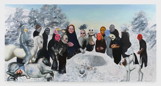 Death Masks Eternity by Ambera Wellmann contemporary artwork Painting