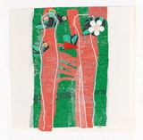 Baume in Umarmung Trees Embracing Sarlan agaclar by Azade Koker contemporary artwork works on paper