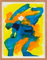 the understudy blue mover by Tom Polo contemporary artwork painting works on paper