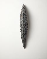 Glossy Black Spine by Eve Biddle contemporary artwork sculpture