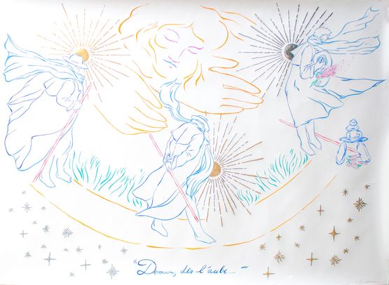 Demain des laube Tomorrow at Dawn by Tess Dumon contemporary artwork Painting