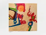 Desert Ensoleille 1960s by Etel Adnan contemporary artwork sculpture textile