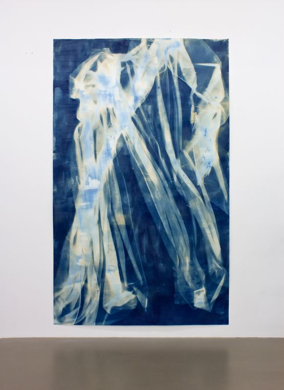 Vorhang Blau 16 by Ulla Von Brandenburg contemporary artwork Works on Paper