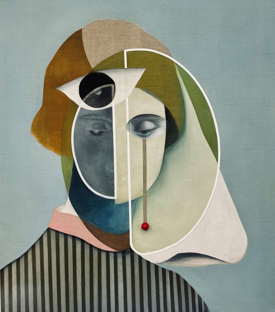 The discombobulated being by Matthias Bitzer contemporary artwork Painting