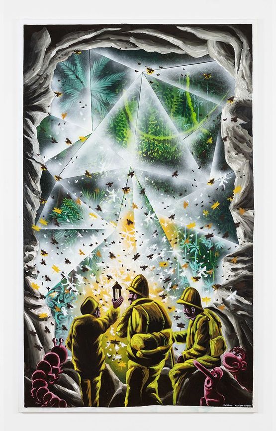 PELUCIDAR TREASURE by Herve Di Rosa contemporary artwork Painting
