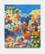 Flower Market Overflow in Blue by Nicholas Bono Kennedy contemporary artwork painting