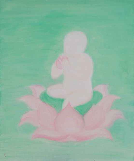 Lotus Child by Wu Yi contemporary artwork Painting