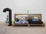 Modern Sluice by Helen Marten contemporary artwork sculpture textile works on paper