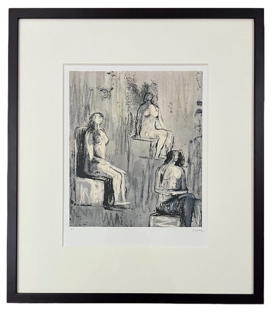 Three Seated Figures by Henry Moore contemporary artwork Print