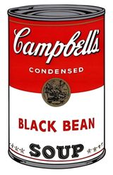 Soup Can Series 1 Black Bean Soup by Andy Warhol contemporary artwork photography print