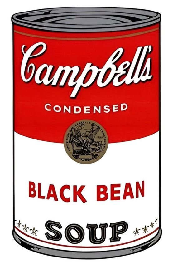 Soup Can Series 1 Black Bean Soup by Andy Warhol contemporary artwork Photography