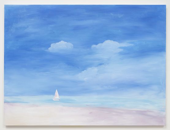 The Sailboat Arriving at the Island by Karen Kilimnik contemporary artwork Painting