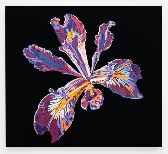 Vortex Flower iris by Francesca Gabbiani contemporary artwork Painting
