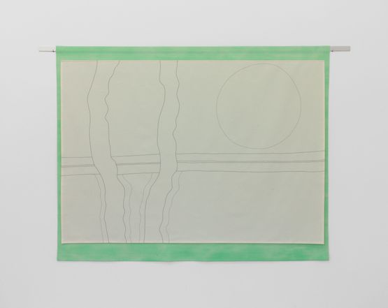 Untitled On Emerald Green Ground by Luca Lee Frei contemporary artwork Painting