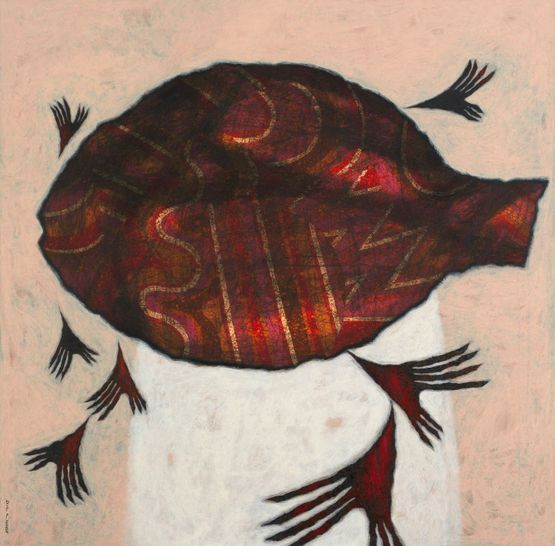 The Oppressed Fish by Nihad Al-Turk contemporary artwork Painting