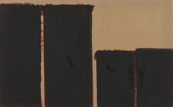 Burnt Umber  Ultramarine Blue by Yun Hyong-Keun contemporary artwork Painting