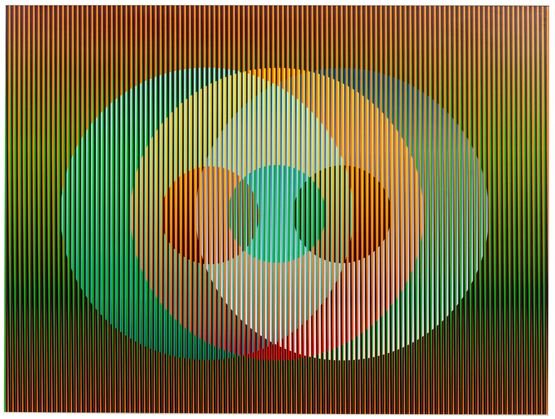 Color Aditivo Panam Circulos 5 by Carlos Cruz-Diez contemporary artwork Print
