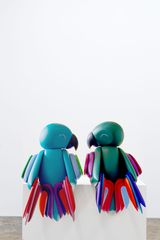 Turquoise Parrots by Emily Floyd contemporary artwork sculpture