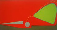 Red Half Scissors Upright by Mao Xuhui contemporary artwork Painting
