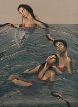 Oceans and Hair by Hayv Kahraman contemporary artwork painting