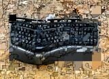 A shot computer keyboard sliced by Exonemo contemporary artwork sculpture