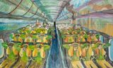 Absinth drinkers by Nikita Sukhov contemporary artwork painting
