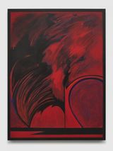Hudson River Skies Red by Sonia Gechtoff contemporary artwork drawing painting works on paper