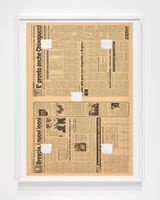 Empreintes de pinceau n50 a intervalles reguliers de 30 cm by Niele Toroni contemporary artwork painting works on paper