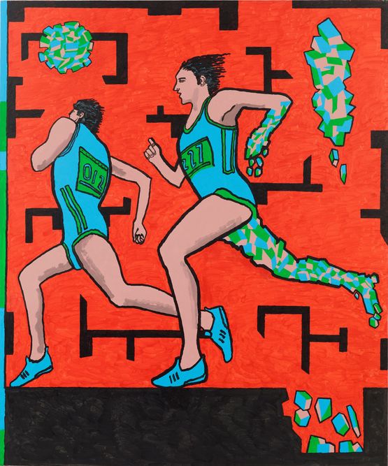 Chemical Track by Derek Boshier contemporary artwork Painting