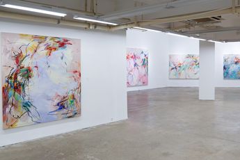 Contemporary art exhibition Wang Xiyao A dance to fly in the blossoming trees at A Thousand Plateaus Art Space Chengdu China