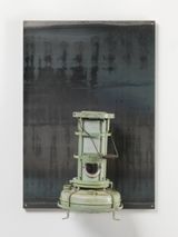 La stufa Picnic o Il buon soldato The Stove Picnic or The Good Soldier by Fabio Mauri contemporary artwork sculpture