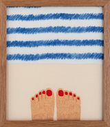 FEET AT THE BEACH by Erica Van Zon contemporary artwork textile