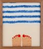 FEET AT THE BEACH by Erica Van Zon contemporary artwork Textile