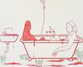 Bath Date with My Devil by Nelson Hor Ee Herng contemporary artwork Works on Paper