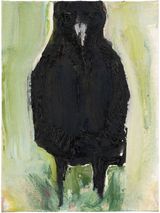 Crow facing forwards by Matthew Krishanu contemporary artwork painting