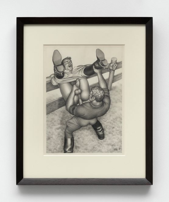 Untitled from Kake vol. 21 - Greasy Rider 14 of 23 by Tom of Finland contemporary artwork Works on Paper