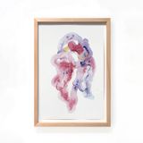 Human Beast Ghost by Wang Haiyang contemporary artwork painting works on paper