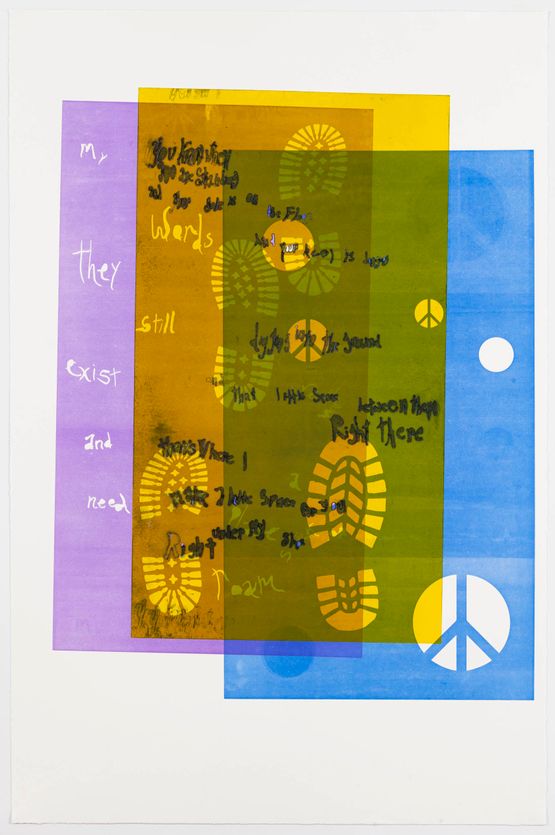 Exist and need to roam by Raque Ford contemporary artwork Works on Paper